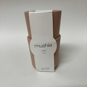 Mushie Toddler Cups 2-Pack Blush Pink BPA-Free Plastic Made in Denmark MDC-316